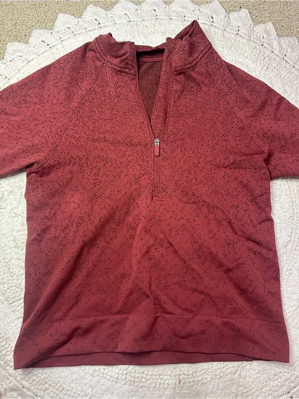 lululemon athletica Rust Long Sleeve Half-Zip Pullover